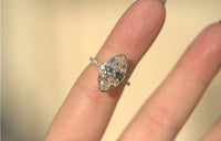 4.18CT Marquise Lab Diamond Bezel Engagement Ring